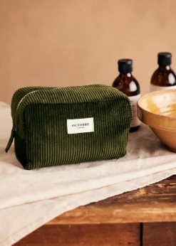 Sezane Accessoires|Trousse De Toilette Twyman Velours Côtelé
