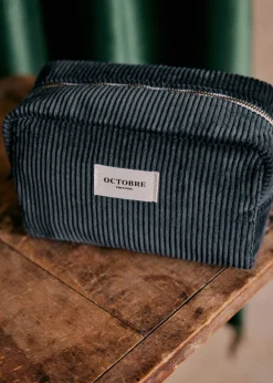 Sezane Accessoires|Trousse De Toilette Twyman Velours Côtelé