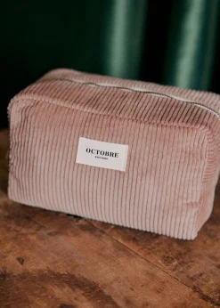 Sezane Accessoires|Trousse De Toilette Twyman Velours Côtelé