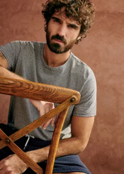 Sezane T-shirts manches courtes|T-Shirts coton lin|T-Shirt Fabio