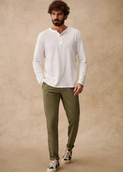 Sezane T-Shirts coton lin|Col tunisien|T-Shirt Gordon