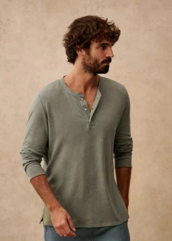 Sezane T-Shirts coton lin|Col tunisien|T-Shirt Gordon