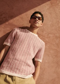 Sezane Pulls manches courtes|T-Shirts maille|T-Shirt Maille Lucky