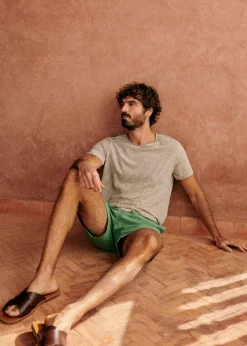 Sezane T-shirts manches courtes|T-Shirts coton lin|T-Shirt Martin