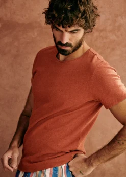 Sezane T-shirts manches courtes|T-Shirts coton lin|T-Shirt Martin