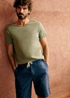 Sezane T-shirts manches courtes|T-Shirts coton lin|T-Shirt Martin