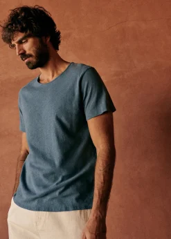 Sezane T-shirts manches courtes|T-Shirts coton lin|T-Shirt Martin