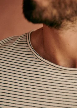 Sezane T-shirts manches courtes|T-Shirts coton lin|T-Shirt Martin