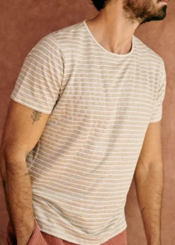 Sezane T-shirts manches courtes|T-Shirts coton lin|T-Shirt Martin