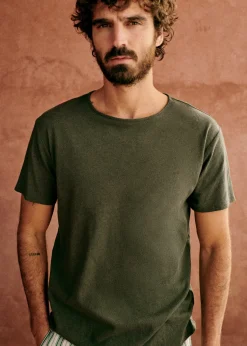Sezane T-shirts manches courtes|T-Shirts coton lin|T-Shirt Martin