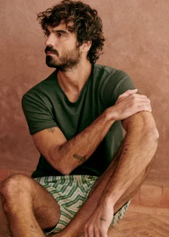 Sezane T-shirts manches courtes|T-Shirts coton lin|T-Shirt Martin