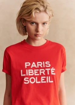 Sezane T-shirts|T-Shirt Paris Liberté Soleil